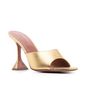 Amina muaddi lupita sandal heels 39 gold